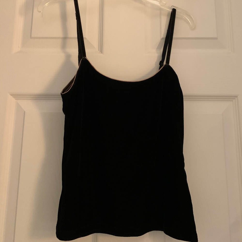 Velvet black tank top